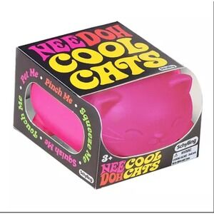 PINK - COOL CATS NeeDoh Sensory Stress Relief Ball Toy Autism Anxiety Fidget